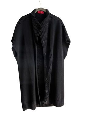 LAVIA 18 Italy Chunky Knit Oversized Cardigan Sweater Wool Alpaca Coat SZ XL